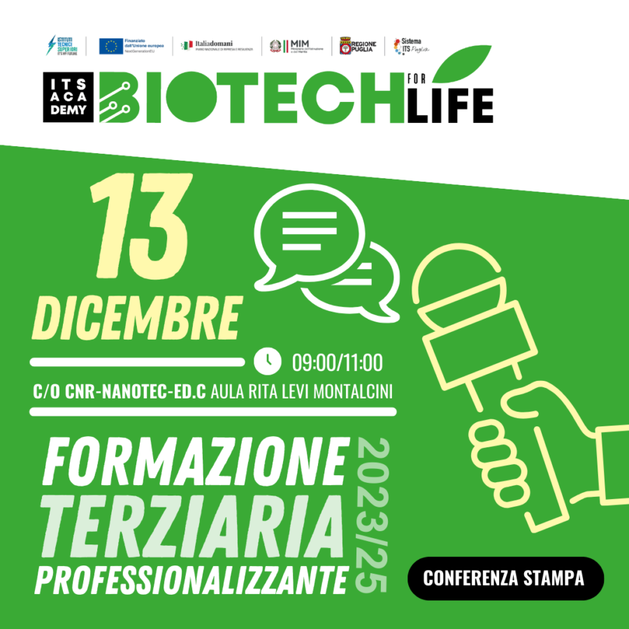 La Fondazione Biotech for Life ITS Academy si presenta al territorio